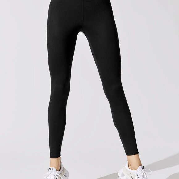 Carbon38 - High Rise Full-length Legging With Pockets - Black - Small - Picture 4 of 9